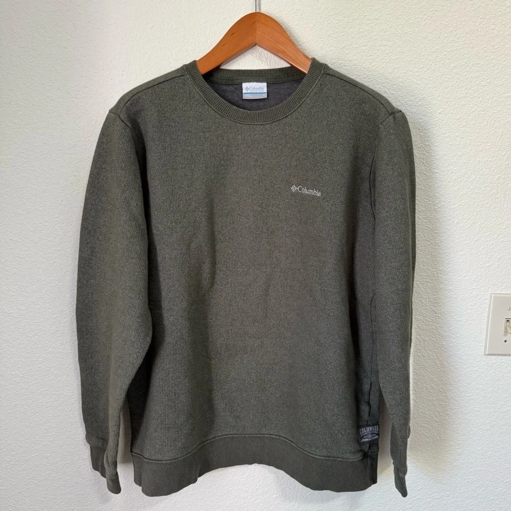 Columbia Olive Green Crewneck Sweatshirt Pullover Men’s Size Large NWOT